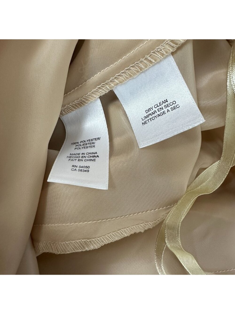 Evan-Picone Womens Two-Piece Beige Dress & Jacket Set Size 6 Elegant Ruffled Col - Picture 14 of 16